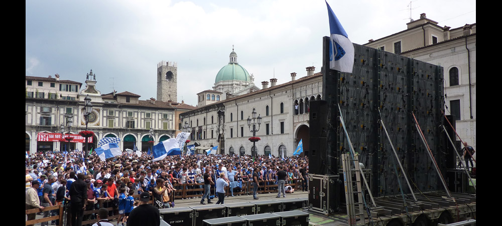 Piazza Loggia Brescia Calcio ledwall